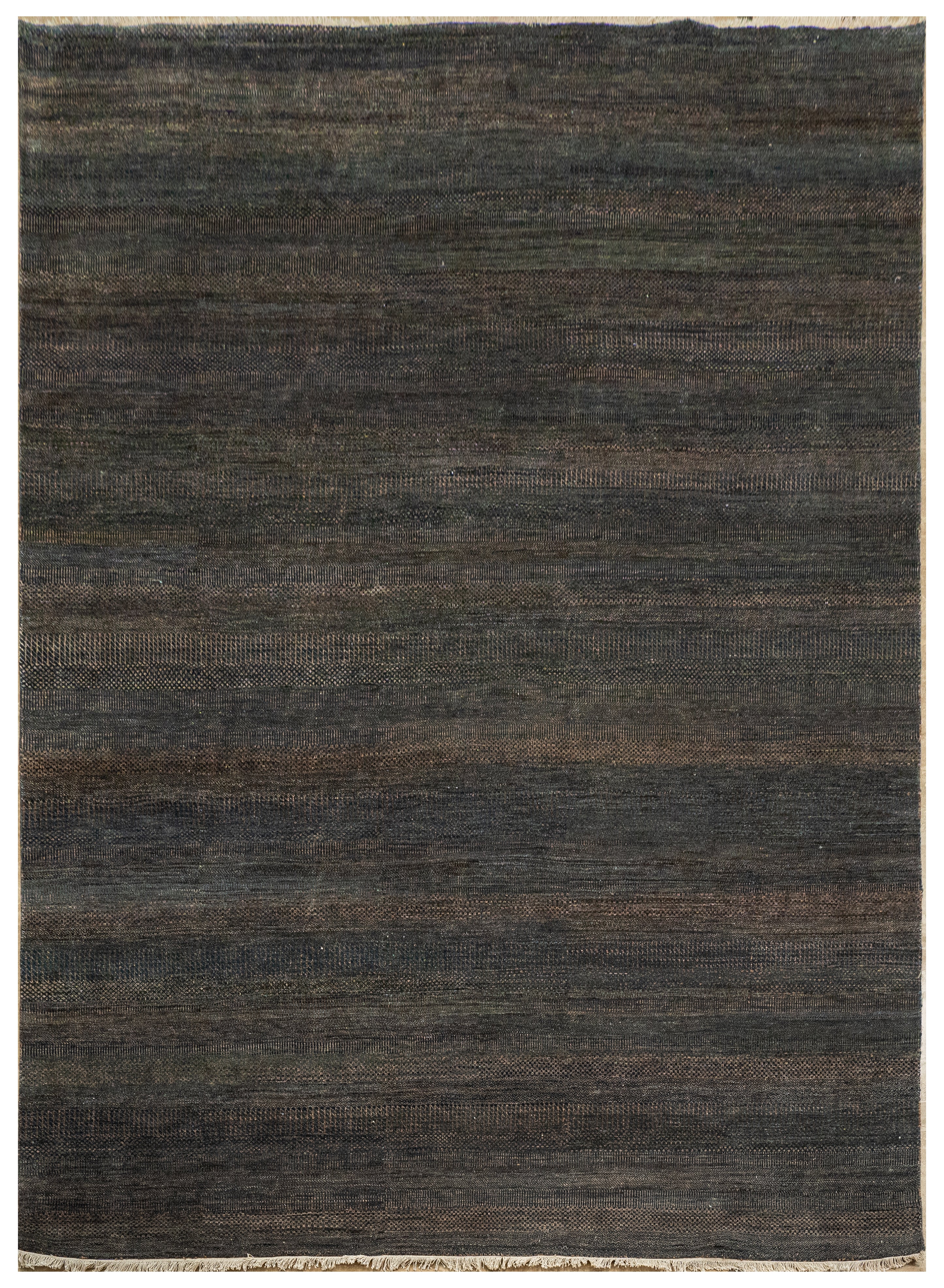 Handknotted Carpet, DIA - 1344 MCN, Black Olive & Umber